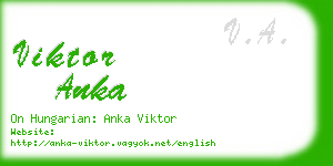 viktor anka business card